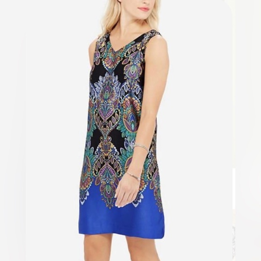 The Limited beautiful blue print shift dress size XS